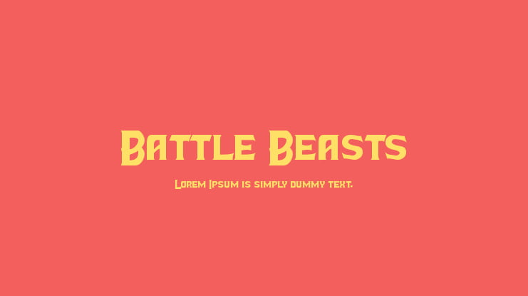 Battle Beasts Font