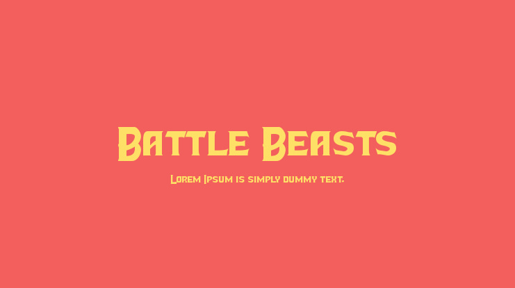 Battle Beasts Font