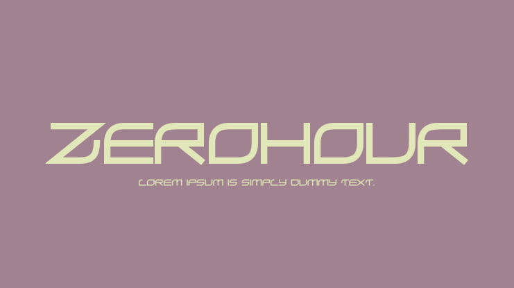 ZeroHour Font