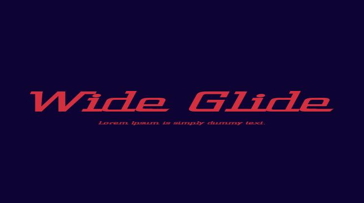 Wide Glide Font