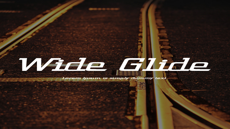 Wide Glide Font