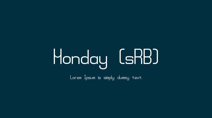 Monday (sRB) Font Family