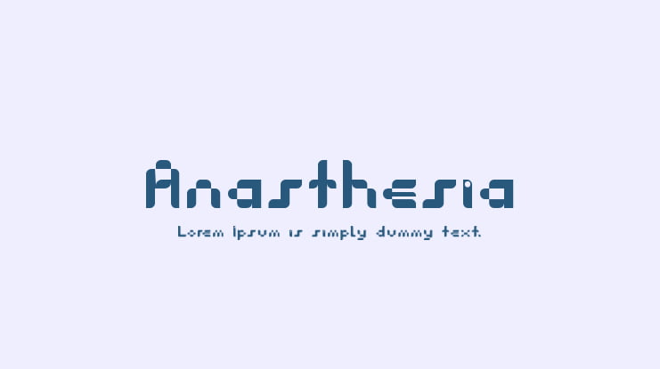 Anasthesia Font Family