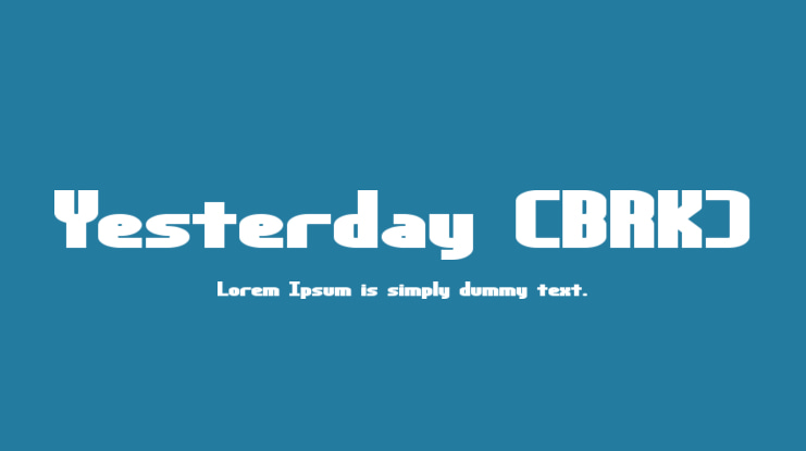 Yesterday (BRK) Font