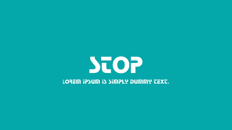 Stop Font