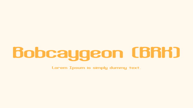Bobcaygeon (BRK) Font Family