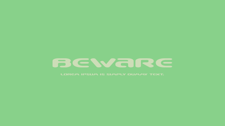 Beware Font