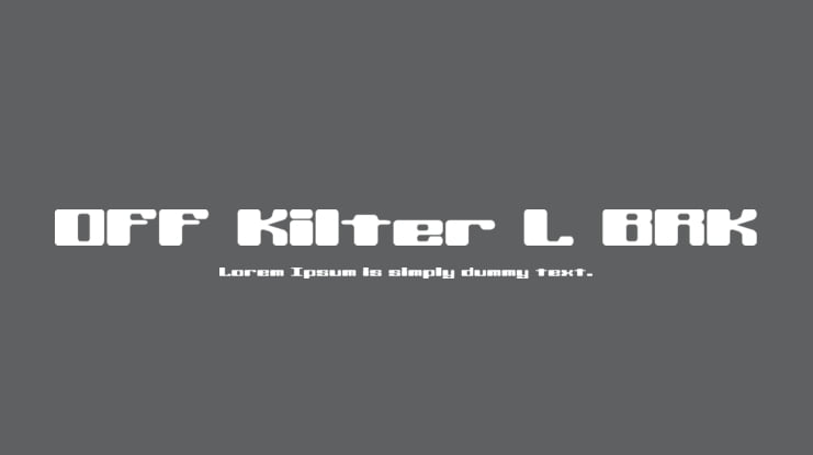 Off Kilter L BRK Font Family