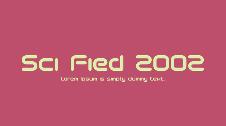 Sci Fied 2002 Font Family