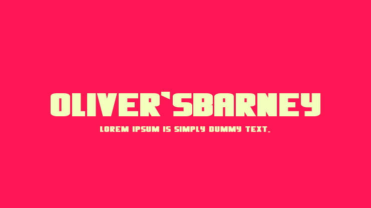 Oliver'sBarney Font