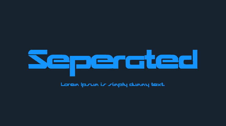 Seperated Font