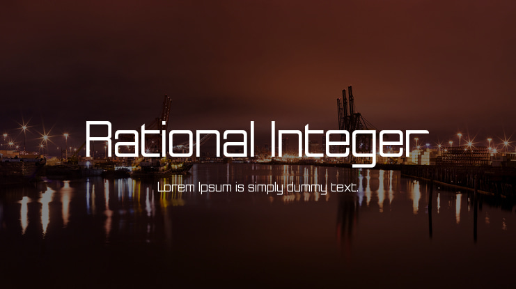 Rational Integer Font