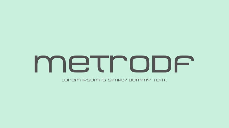 MetroDF Font