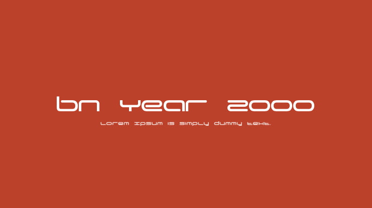 BN Year 2000 Font