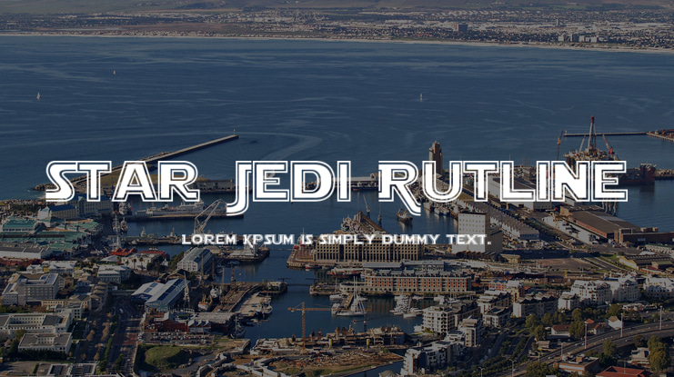 Star Jedi Outline Font