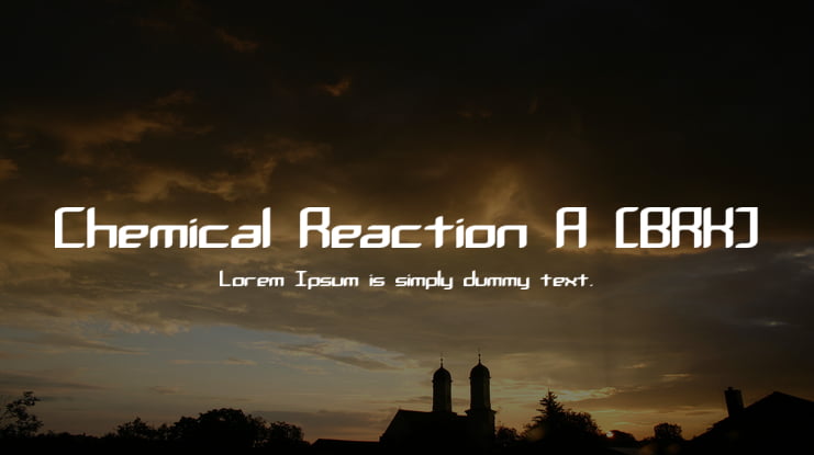 Chemical Reaction A (BRK) Font Family