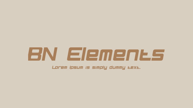 BN Elements Font