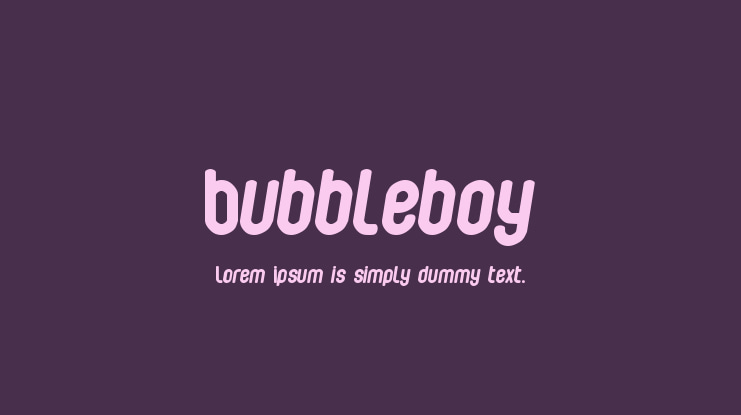 Bubbleboy Font