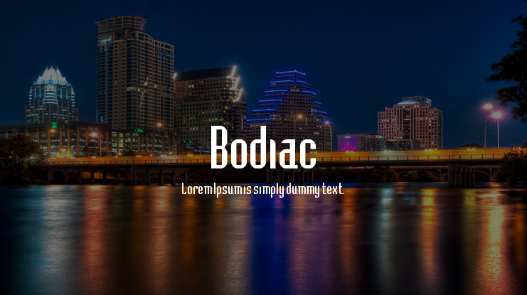 Bodiac Font