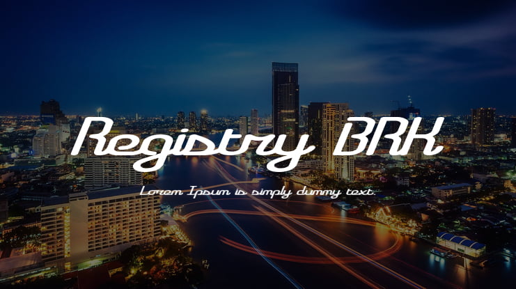 Registry BRK Font