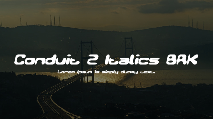 Conduit 2 Italics BRK Font Family