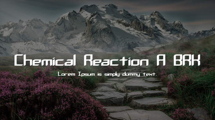 Chemical Reaction A BRK Font Family