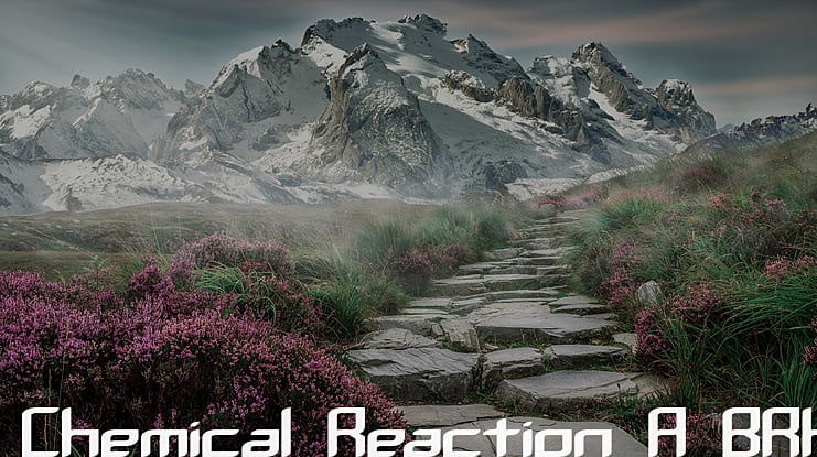 Chemical Reaction A BRK Font Family