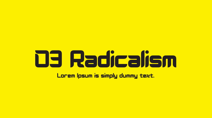 D3 Radicalism Font