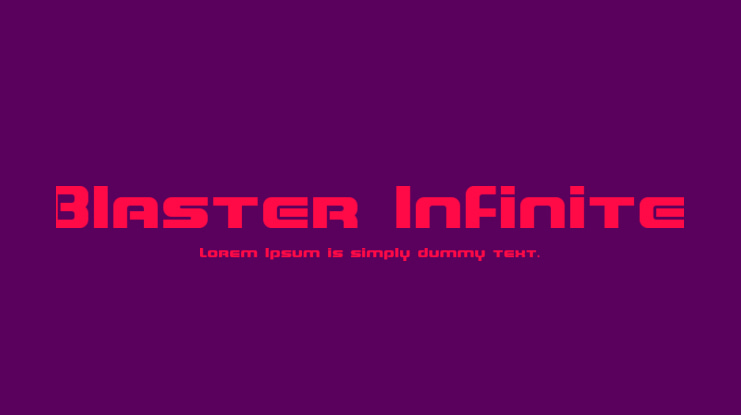 Blaster Infinite Font