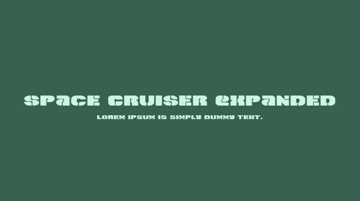 Space Cruiser Expanded Font