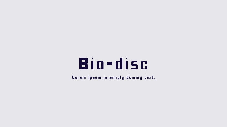 Bio-disc Font