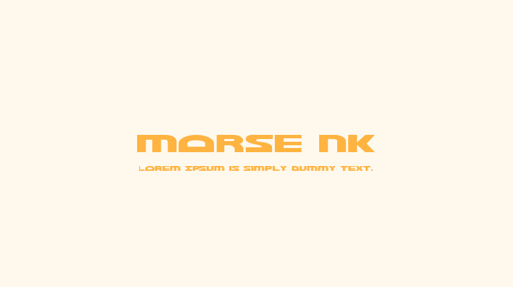 Morse NK Font