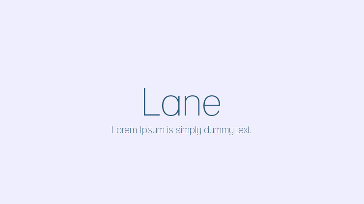 Lane Font Family