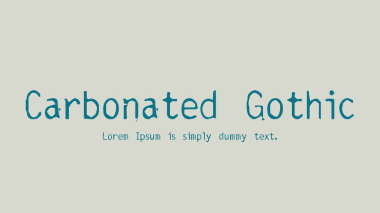 Carbonated Gothic Font