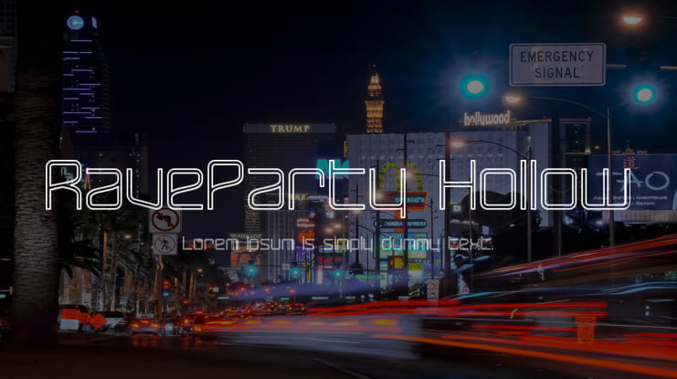 RaveParty Hollow Font Family