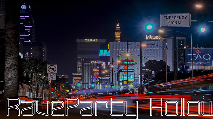 RaveParty Hollow Font Family