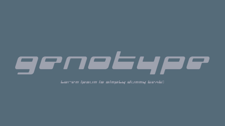 genotype Font