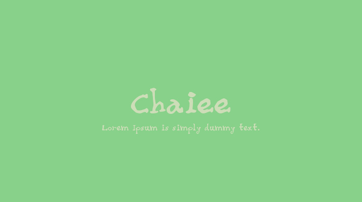 Chaiee Font