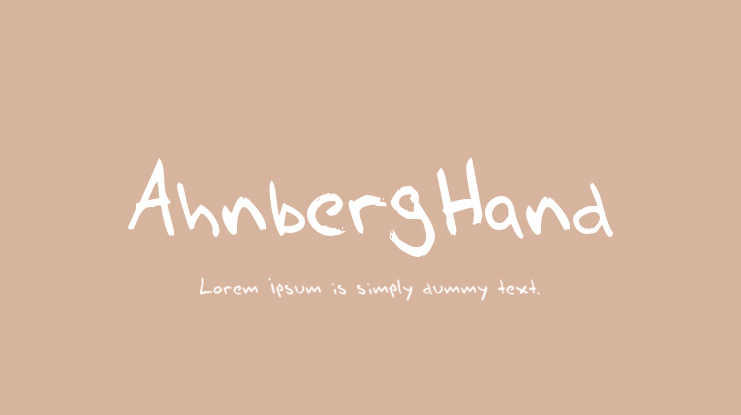 AhnbergHand Font