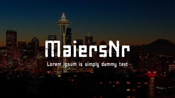 MaiersNr8 Font Family