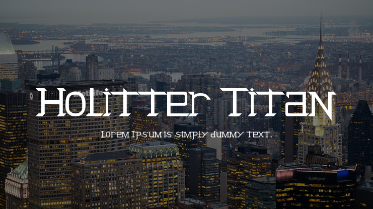 Holitter Titan Font