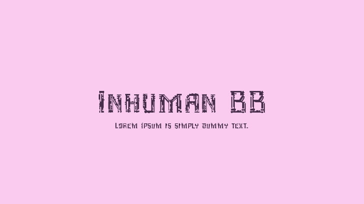 Inhuman BB Font Family