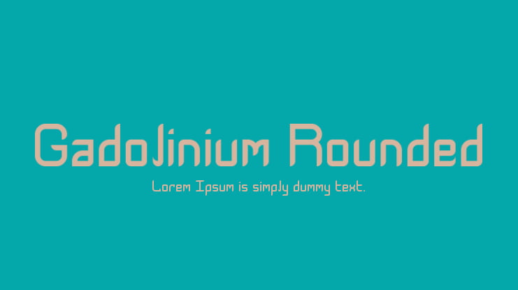 Gadolinium Rounded Font