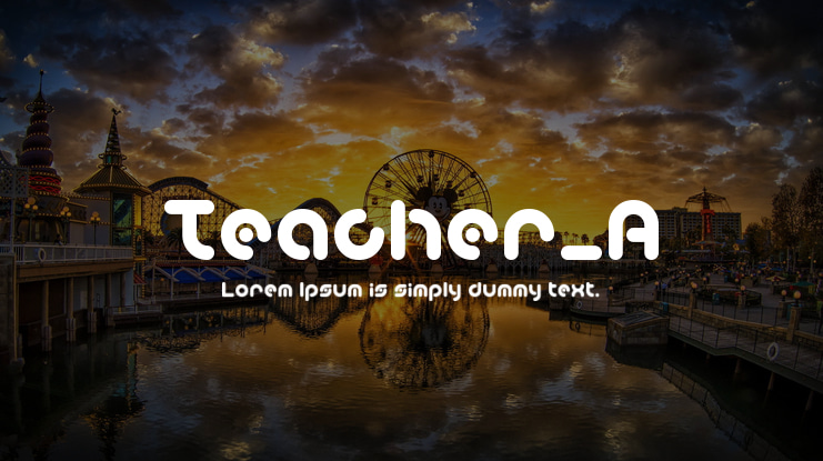 Teacher_A Font Family