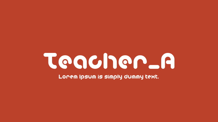 Teacher_A Font Family
