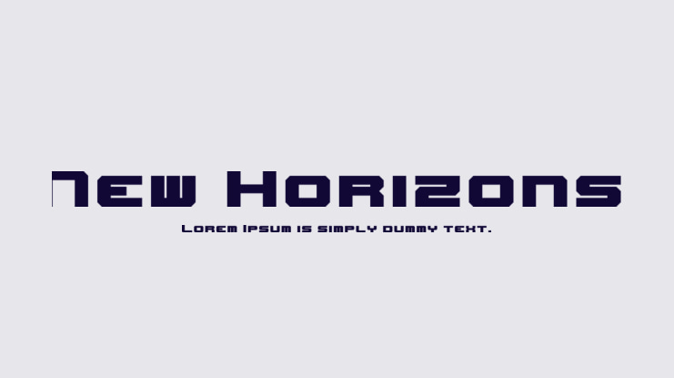 New Horizons Font