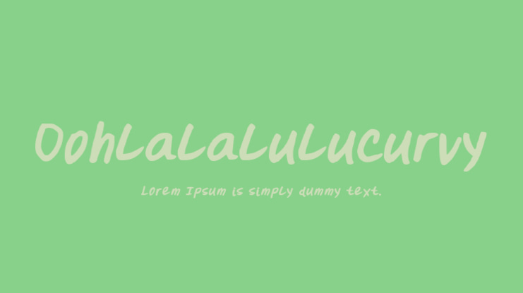 Oohlalalulucurvy Font