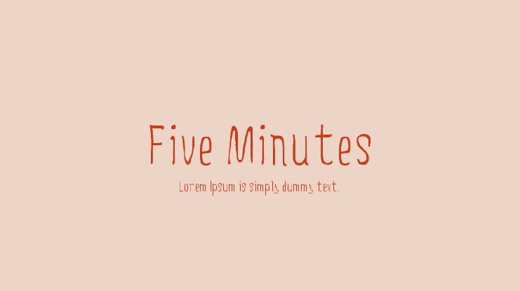 Five Minutes Font