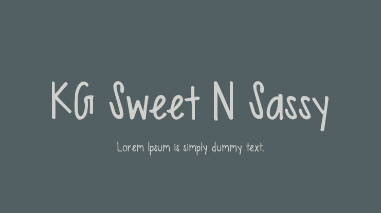 KG Sweet N Sassy Font