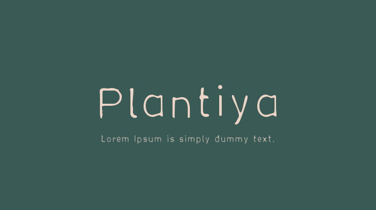 Plantiya Font